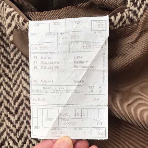 Mind blowing Faconnable cashmere/wool chevron coat - Picture 9 of 12